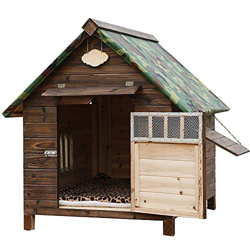 Casa para Perros al Aire Libre Casa para Perros con Puerta - Resistente al Agua y Atractiva para Perros de tamaño pequeño a Grande - Fácil de Montar P en oferta