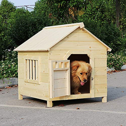 Casa para perros Habitación para perros de madera - Perrera impermeable para mascotas para uso en interiores y exteriores - Muebles para mascotas en e en oferta