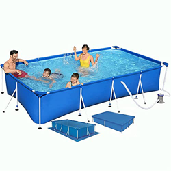 Piscina Familiar Piscina de Marco Piscina privada y Limpia, Piscina Patio al Aire Libre, Bomba de Filtro, Tela de Tierra, Tela de Cubierta, Adecuado p en oferta