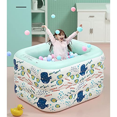 Piscina Familiar Piscina inflable Familia Centro de natación rectangular Durable Friendlable PVC Portátil Portátil Al Aire Libre Niños Bañera Bañera P