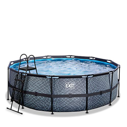 EXIT Stone Pool ø427x122 cm con bomba de filtro de arena – Gris precio