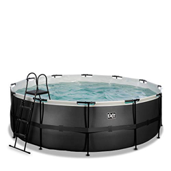 EXIT Black Leather - Piscina con filtro de arena (427 x 122 cm), color negro en oferta