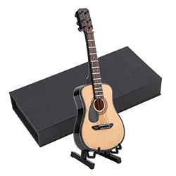 Adornos artesanales Modelo de guitarra Artesanía miniatura Guitarra Adorno de café para adorno de la casa(16cm) en oferta