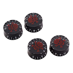 Holibanna 4 Unids/Set con Calavera Roja Guitarra Eléctrica Bajo Sombrero Perillas Control de Tono de Volumen Perillas para Reemplazo de Guitarra Eléct precio