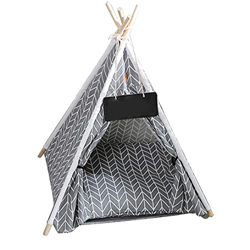 NIDONE Tienda De Perros Pet Teepee Tienda De Perro con Cojín Casa Removible Lavable Colapso Canvas Casa De Puppy en oferta