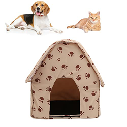 01 Tienda de campaña para Mascotas, caseta para Perros Interior 19.6x17.3x18.8in Suave y cómoda para Pasillo de balcón u Otros Lugares características