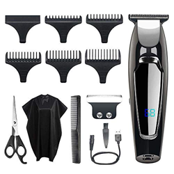 Cortapelos Hombre, 6 en 1 inalámbricos Profesionales Maquinilla Cortar Pelo Para Hombres con Pantalla LCD, Recortadora de Barba Recargable por USB, Ki en oferta