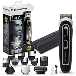 Rowenta multiaccesorios Trim & Style Easy 13 en 1 TN9140 Cuchillas autoafilables titanio para cabello y barba, afeitadora corporal, uso inalámbrico, a precio