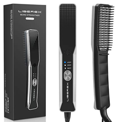 Alisador Barba, Liberex Peine Alisador Barba Plancha de Pelo Mini Eléctrico Pelo Cepillo Liso Calentado para Hombre Mujer 150℃- 210℃ precio