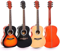 SLZFLSSHPK Guitarra acustica Guitarra Clasica Guitarra Folk de 36 Pulgadas, Abeto, Tilo(Color:Black) en oferta