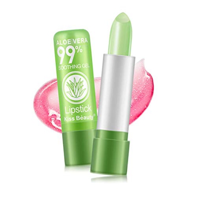 MEYENG Barra Labios Aloe Vera, 1-10PCS Larga Duración Hidratante Jalea, Lápiz Labial Cambio De Color, Aloe Vera Pintalabio Larga Duración Mate Maquill