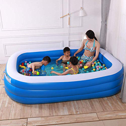 TUHFG Piscina Familiar Casa Inflable for la Piscina Adulta El súper Grande Rectangular Juguetes de la Piscina Play Pool Pool Blue-180 * 140 * 60 cm. ( precio