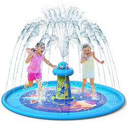 VATOS Splash Pad Aspersor de Juegos de Agua - Almohadilla de Juego de Agua Antideslizante de 67" con Diseño UFO, Aspersor de Juego Salpica de Jueg Agu características