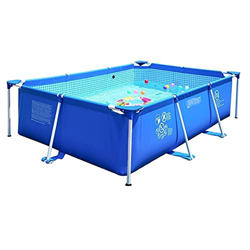 piscina Exterior Extra-Grande, Marco de espesas múltiples niños, Hogar Rectangular Azul Bracket Pill Pool (Color : Blue, Size : 220 * 150 * 60cm) en oferta