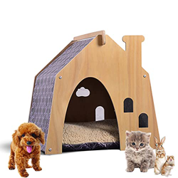 PPGE Home Casa de Perro Interior, Perrera Casa para Perros/Cachorros/Gatos/Interior, Casita para Perro, para Verano, al Aire Libre, Cama para Perro (C precio