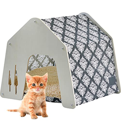 PPGE Home Casitas para Perros Pequeños de Madera, Cama para Mascotas, Casa Perro Interior, Casetas Perros Camitas para Perritos, Casitas para Perros C precio