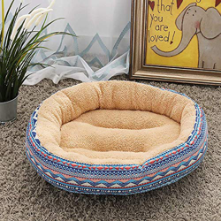 Ckssyao Mascota Simple y de Moda Beige Beige Kennel de múltiples Capas de Gato pequeño Perro de tamaño Mediano cálido Mestizo para Perros Mat de Perro precio