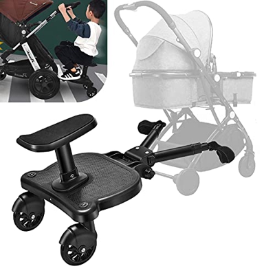 Tablero De Buggy Con Asiento, Vihir Tableros PortáTiles Para Niños Tablero De Pie Para Cochecito, Seguro Y Cómodo, Accesorios Para Cochecito, Tablero 