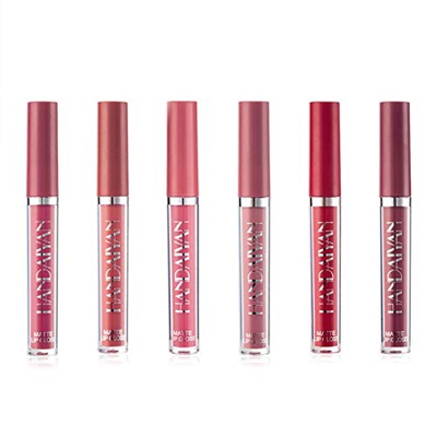 Set De Pintalabios Mate Set De Brillo De Labios Lápiz Labial Líquido,Juego De Lápices Labiales De Maquillaje De 6 Piezas Juego De Maquillaje De Lápiz 