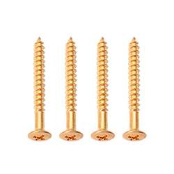 Holibanna 4 Piezas Tornillos de Placa de Cuello de Guitarra para Tornillos de Montaje de Placa de Cuello de Guitarra Strat (Oro) en oferta