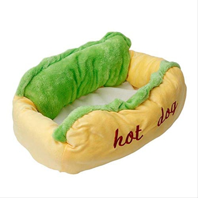 Ckssyao Mascota Mascota Hot Dog Forma Mascota Perro Cama cálido casa Suave Fibra Mascota Perro Cachorro Nido cálido Cama casa Sale