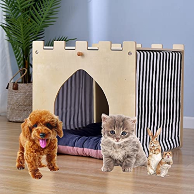 PPGE Home Casas para Perros Chica, Casita Perro Pequeño, Casita Perro Mini Pequeño, Iglu para Gato, Cama para Mascotas Pequeñas, Casa para Perros Gato