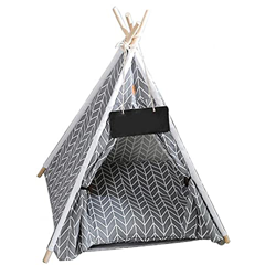 Tuimiyisou Mascotas Teepee Perros Tent Stripes Patrón De Zebra Patrón Extraíble Y Lavable Tiendas De Campaña para Perros/Cata Casa De Juego Casa con C en oferta