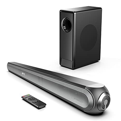 Barra de Sonido Dloby Audio, 240W para TV con Subwoofer Inalámbrico 135 dB 3D, 4K HDR, 0.5% THD Soporta Óptico/HDMI ARC/Aux/USB/Bluetooth 5.0 para Cin