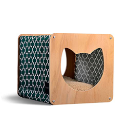 PPGE Home Caseta Perro, Caseta Perro Pequeño, Casita Perro Interior, Cama para Mascotas, Casita de Madera, Caseta para Perro, Casa para Gatos con Cojí precio