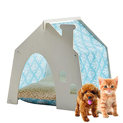 PPGE Home Casa Perro Interior Pequeño, Casitas para Perros Pequeños de Madera, Casetas Perros/Camitas para Perritos/Casitas para Perros Chihuahua/Casa características