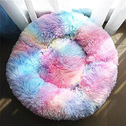 Larga Peluche de Peluche Cojín de amortiguación Sofá Mascota Super Suave y Suave Cómoda Estera para Dog House Bed Round Winter Bed Warm Bed Cama para  precio