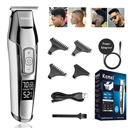 KEMEI Máquina de corte de pelo eléctrico inalámbrico con pantalla LCD para hombre en oferta