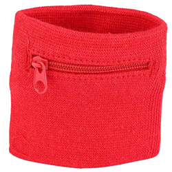 NCONCO - Pulsera unisex para guardar monedas, llaves, bolsillo con cremallera, para deporte, gimnasio, correr, color rojo precio