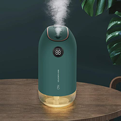 KANINO Humidificador Ultrasónico 500ML Portátil, Humidificador de Bebes con Luces Nocturnas Apagado Automático, Mini Difusor de Aceites Esenciales par en oferta