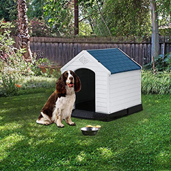 Caseta Perros Exterior Grande Impermeable, Caseta para Perro, Casa Perro Exterior, Casa Gato, Caseta Perro para Interior y Exterior, con Puerta Extraí precio