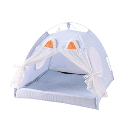 ZUOLUO Casitas para Gatos Mascota Tiendas de campaña Cama para Perro con sombrilla Casa de Perro Interior Casa de Perro Gato al Aire Libre casa Small, en oferta