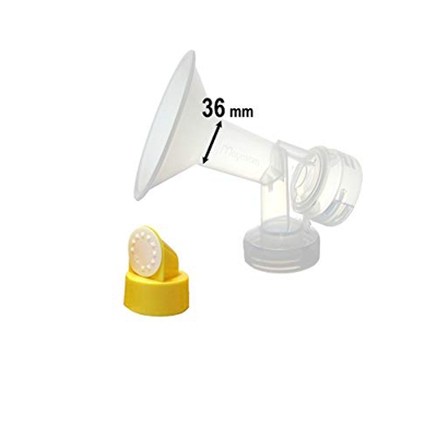 36 mm One-Piece XX-Large Breastshield w/ Valve and Membrane for Medela Breast Pumps; Replacement to Medela PersonalFit 36 mm Breastshield (Medela XXL)