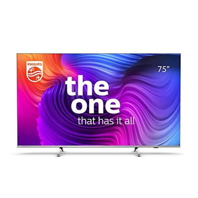 Philips 75PUS8506 / 4K Smart UHD TV LED 75 Pulgadas, Android TV 4K con Ambilight, Imagen HDR Vibrante, Visión Dolby cinematográfica y Sonido Atmos, Co