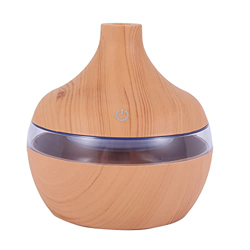 Geroosaty Humidificador de vetas de madera para aromaterapia, USB, diseño de gotas de agua, purificación del aire, difusor de aroma, creativo para el  características