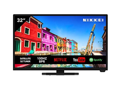 Televisión NIKKEI NH3221SMART de 81 cm/ 32 pulgadas (Smart TV con wifi integrado, HD Ready, 1366 x 768, 3x HDMI, 1x USB, guía electrónica de programas