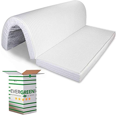 Evergreenweb – Colchón para sofá Cama Plegable 120x190 de Poliuretano 10 cm de Alto, Listo para Plegar sobre el Asiento Revestimiento hipoalergénico o