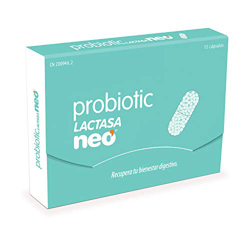 NEO - PROBIOTIC LACTASA 15 capsulas | Probiótico Natural a Base de Lactasa | Sin alérgenos, sin GMO, sin nanomateriales | Tomar 1 para prevenir molest en oferta