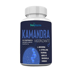 Kamandra - 30 comprimdos | Vigorizante masculino de alta eficacia | 1 comprimido al día | L-arginina - L-Citrulina - Taurina - Abrojo - Rhodiola - Gin en oferta