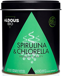 Chlorella y Espirulina Ecológica Premium para 6 meses | 600 comprimidos de 500mg | Vegano - Saciante - DETOX - Proteína Vegana - Sin Aditivos | Certif precio