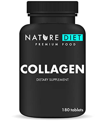 Nature Diet - Colágeno puro, 180 tabletas, 500 mg | Péptidos de colágeno | Colágeno hidrolizado precio