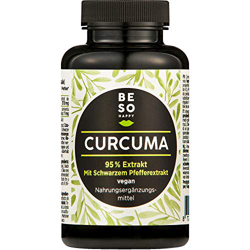 BeSoHappy® Extracto de Cúrcuma 95% + Pimienta Negra (90 cápsulas para 3 meses) con Ingredientes muy Eficaces – Probado en Laboratorio y Aprobado en Al características