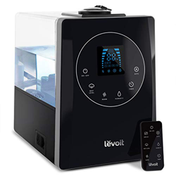 LEVOIT Humidificador Ultrasónico 6L Bebé de Vapor Caliente y Frío, Difusor de Aroma, 3 Niveles Ajustables, Monitor de Humedad, Control Remoto y Tempor en oferta