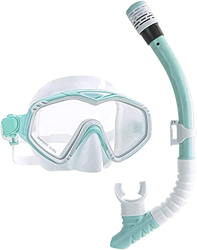 GTJF Máscara de Buceo Full Seco Snorkel Set Impermeable Alta definición Diving Gafas de Buceo Adecuado para la respiración de la Cara Suavemente Adecu precio