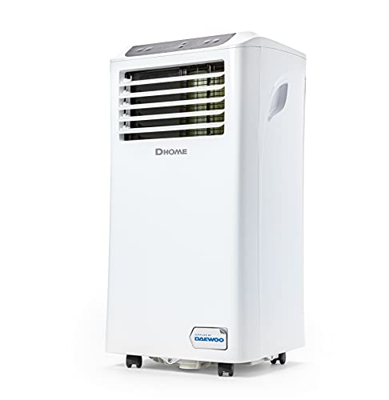 Daewoo DA9KWE – Aire Acondicionado Portátil – 9.000 BTU - 3 en 1 Deshumidificador, Ventilador y Enfriador - 65 db Silencioso - Mando a Distancia - Bla