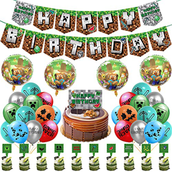 Sinwind Vídeo Game Partyzubehör Video Game Decorations Banner Birthday Decorations con Globos Cake Topper para niños cumpleaños Festival Decoración precio